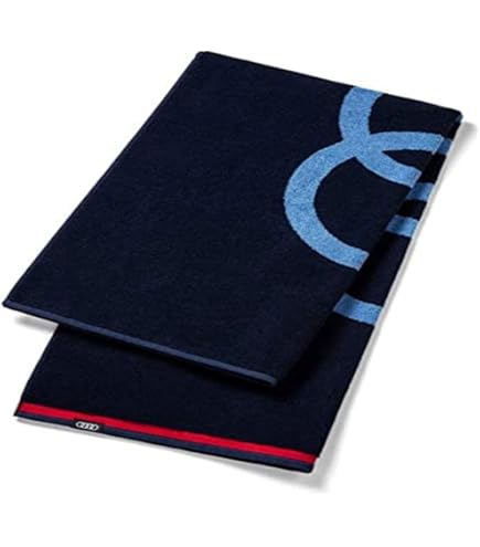Asciugamano Audi Grigio Scuro - 50x100 Cm, 100% Cotone, Logo Audi