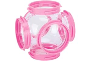Cikonielf 2Pcs Pet Tube Tunnel Toy Fun-Nels Tube Hamster External DIY Pipeline Tunnel Fittings Cage Accessories(Pink)