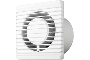 ‎MKK MKK Badlüfter Wohnraumlüfter Ø100 Leiser Betreib Standard IPX2 8 Watt Zuluft Abluft Weiß