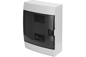 Verteilerkasten Aufputz 2-Reihig für 16 Module 110x215x290,5 mm IP40 - Weißer Sicherungskasten aus ABS-Kunststoff - Stromkasten für Elektroinstallationen im Innenbereich - Horoz Electric