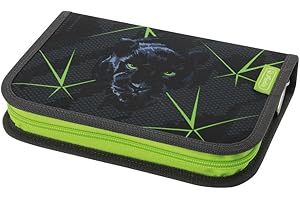 Herlitz® Trousse à Crayons Extensible avec équipement 31 pièces | Organisateur d'accessoires, Fournitures Scolaires | Ensemble pour Enfants | Adolescent | Fermeture éclair | Wild Life Boy,