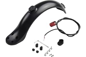 YJDOORPLAY Juego de guardabarros eléctrico Scooter para Xiaomi 8.5 pulgadas Scooters trasero Diseño de cuatro agujeros con luz trasera Material ABS