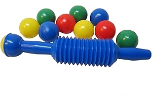 koenig-tom Bällebad24 - Bällebad PUMPGUN, Tüv geprüft und Zertifiziert 2019, inkl. 10 Bälle Ballkanone Druckluft Ball Pistole PumpGun (Blau)