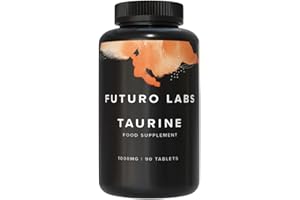 Taurine Supplement - 1000mg Tablets, High Strength - 90 Day Supply - Vegan - Amino Acid Supplement for Holistic Health Made in The UK by Futuro Labs