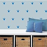 Wandaufkleber Wandtattoo kleine Kronen je 5cm Höhe Wandsticker Sticker Wanddeko Kinderzimmer Badezimmer Fliesen Möbelaufkleber