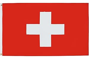 AZ FLAG Drapeau Suisse 90x60cm - Drapeau helvétique 60 x 90 cm Polyester léger