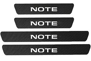 JABL 4Pcs Auto Carbon Fiber Türschweller Trittplatten, für Nissan Note E11 E12 2006-2020 Threshold Pedal Anti Scratch Aufkleber Trim Protection, Auto Styling Zubehör