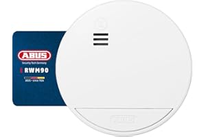 ABUS Rauchmelder RWM90 - mit austauschbarer 5-Jahres-Batterie - DIN EN14604 Zertifiziert - für Wohnräume geeignet - 85 dB Alarmlautstärke - Weiß