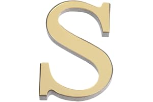 COLORFUL HOME DECO ABC Wandaufkleber 26 Gold Alphabet Wandtattoo 3D Spiegel Wandsticker, Kreativ Spiegel Buchstaben Aufkleber, DIY selbstklebende Schlafzimmer Wohnzimmer Kinderzimmer Colorful (S)