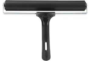 FTVOGUE Rouleau en Caoutchouc Brosse Peinture à l'huile Rouleau d'encre Longueur 20cm Noir