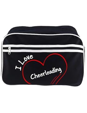 Retrotasche Modern I Love Cheerleading schwarz