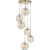Avonni AV-60291-6ET Eskitme Kaplama Modern Avize E14 Metal Cam 40cm