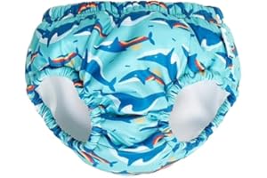 TotsBots- Reusable Swim Pants for Babies and Toddlers - Easy to Use - Swimming Pool Safe - Breathable and Stretchy Fabric - UK Made (Rainbow Whale, 12-18 Months)