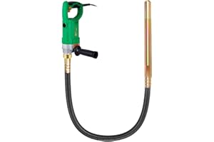 Anbull 1600W Vibrador Hormigon, Vibrador de hormigón eléctrico, Longitud 2 m, Frecuencia 5000 rpm, Diámetro de la varilla vibratoria es de 35 mm