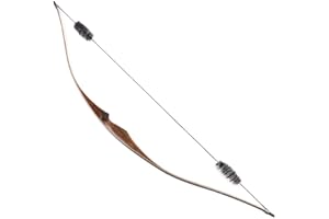 Huntingdoor Tiro con L'Arco 54 '' Arco Lungo da Caccia Ricurvo Arco e Freccia Arco Tradizionale da Caccia in Legno 20 25 30 35 LBS con silenziatore a Sfere Lontra