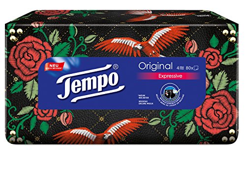 Tempo Taschentücher Original Trio-Box, 4-lagige Tempos in praktischer Tücherbox mit tollem Design, 3 x 80 Tücher (240 Tücher) - 2