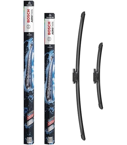 Tergicristalli Bosch Aerotwin A143S, Set Anteriore 650mm/380mm Per Veicoli Con Guida A Destra (UK), Tecnologia Flat Senza Telaio