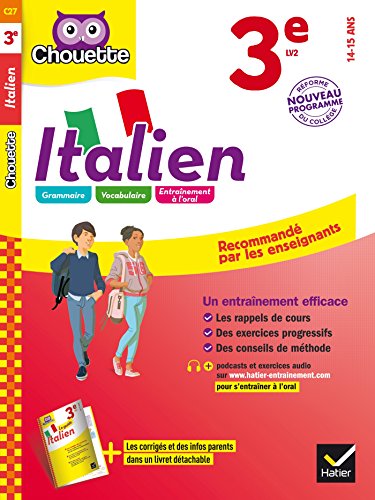 Télécharger Italien 3e - LV2 (niveau A2): cahier d'entraînement et de révision Livre eBook France