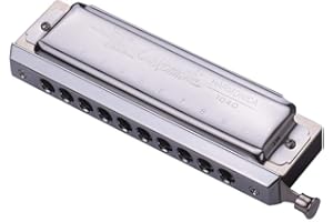 FUNFANG Swan Chromatic Harmonica, Swan Chromatic Harmonica 10 Holes 40 Tones Key of C Silver with Exquisite Box