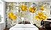 Produktbild Brauch jede Größe 3D Wand-Ästhetik Traum Retro grau Boden gelb blühende Mohnblume-Hintergrundbild-280cm (B) x180cm (H) (9'2"x5'11") ft