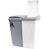 Porsima Violet 90 Litre &Ccedil;ift G&ouml;zl&uuml; &Ccedil;amaşır Sepeti Gri-Beyaz