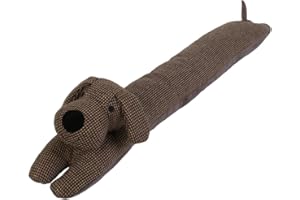 NAWA HOME & WORK Burlete Textil para Puertas y Ventanas Interiores Decorativo de Dog-marrón 90cm, Aislante Puertas de Entrada y o Habitaciones Antifrío, Ahorro de Espacio, Ahorro de Energía y Anti-Ruido