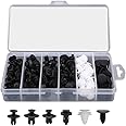Generic 100Pcs Car Fixing Clips,6 Types Car Plastic Trim Mounting Set Retainer Clips, Plastic Rivet Fasteners Universal Auto Door Trim Car Body Rivets Mounting Kit