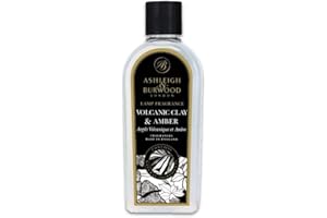 ASHLEIGH & BURWOOD - Lamp Fragrance 500ml - Volcanic Clay & Amber - Actively Purifies, Cleanses, and Perfumes Home - Natural Ingredients - Light, Floral, Spicy, Wooden Scent - 20 Hours Burn Time