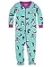 Hatley Baby-Girls Infant Footed Coverall -Pretty Penguins Pyjama Set, Turquoise, 18-24 Months