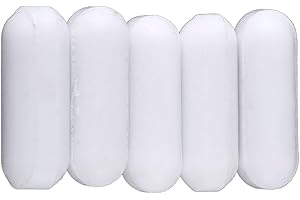 FTVOGUE Agitateurs Magnétiques en PTFE, 5 Pièces, Type C, Blanc, 5 x 15mm, Barre de Mélange pour Solutions Chimiques et Biologiques