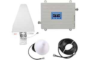 lfdhcn Amplificateur de Signal Tri-Bande 2G 3G 4G 5G 900 1800 2100 MHz GSM WCDMA LTE Répéteur de Signal Universel Prise UE