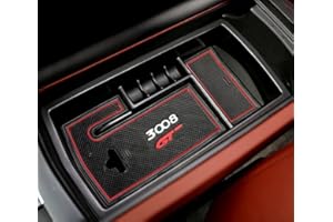 KUST Car Central Armrest Storage Box Center Console Organizer Storage Box Container Holder Tray for Peugeot 3008 GT 2016-2021