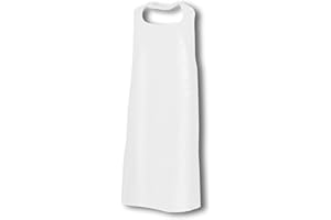 TronicXL 100 grembiuli usa e getta macellaio 145 x 76 in plastica da cucina/laboratorio/bistro/macelleria una volta grembiule monouso attrezzature igieniche accessori abbigliamento da lavoro