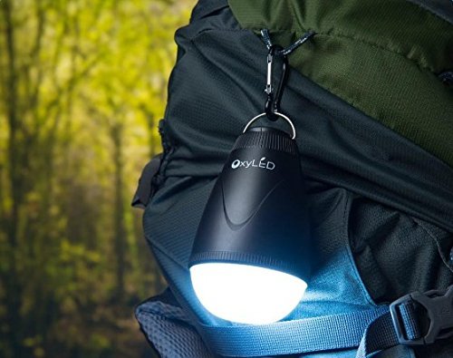 OxyLED LED Campinglaterne, tragbare LED Laterne Zelt Licht Gl¨¹hlampe, mit Fernbedienung, USB wieder aufladbar, f¨¹r Campen Wandern Fischen als Notlicht, Wei?es Licht - 5