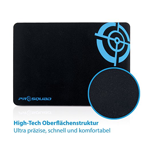 ProSquad Gaming Mauspad Slim – Professional Speed-Pad – rutschfest und präzise – 25x35cm – schwarz - 5