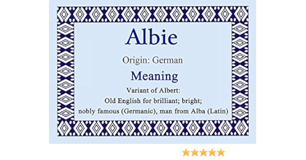 Albie Personalised Name Meaning Certificate Amazon Co Uk Stationery Office Supplies Albie Personalised Name Meaning Certificate Amazon Co Uk Stationery Office Supplies