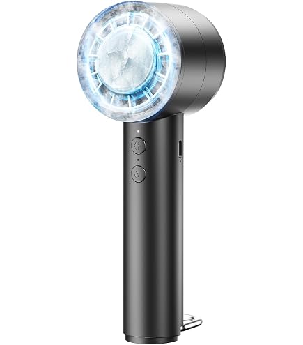Ventilatore Portatile Mano – 1-199 Velocità, Display LED, 3000mAh, Fino A 13 Ore, USB C, Nero