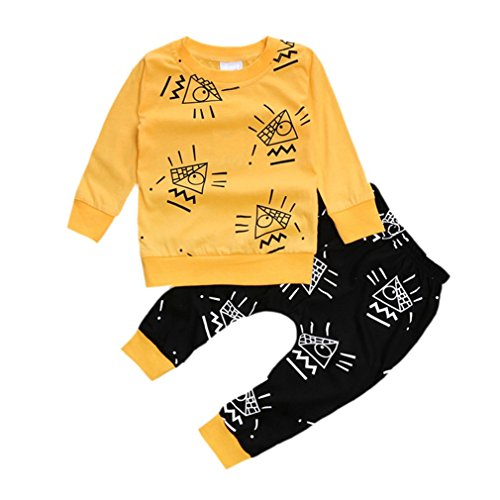 Samgu Infantil Niños Bebé Chicas Chicos Conjuntos Manga Larga Tops Pantalones Conjunto de Ropa