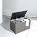 Produktbild Hengda® Garten Kissenbox 146 x 83 x 80 cm Auflagenbox Gartenbox Aufbewahrungsbox bis 150 kg belastbar 950 L XXL Grau