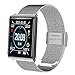 Produktbild Watch Fitness-Tracker und Herzfrequenz-Monitor - voller Touchscreen wasserdichtes Social Fitness Mobile Positioning Kompatibel mit Android, IOS Smart Bracelet Watch (Farbe : B)