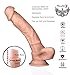 Produktbild PlayMax CyberSkin Deluxe Real Dong G Punkt Dildo Nachbildung (24cm/470 Gramm) Terminator,dicker Penis mit G Punkt Wölbung,schöner Eichel und Saugnapf,Material extra realistisch,Sex-Toy-Spielzeug