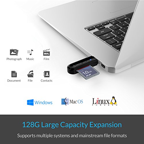 ORICO USB 3.0 TF SD 2-in-1 Kartenleser, tragbar, High-Speed, für Windows, Linux und Mac OS - 3