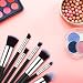 ElleSye Makeup Brushes Face Foundation Brushes 8+1 Pieces, Makeup Starter Kit Eye Brushes Set, Face Powder Brush with Blender Sponge Egg (Silver)