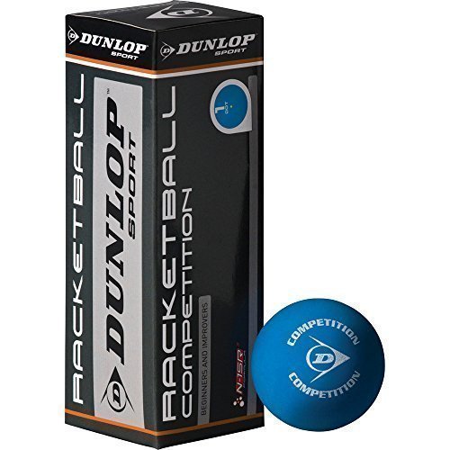 Dunlop Racquetball 3 Balle Boite Compétition Balles Pour Débutants & Améliorants