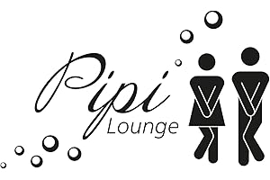easydruck24de 'Remarque Colle Sur « Pipi Lounge, Taille : 27 x 16 cm, Art. Hin 226, Remarque, Salle de bains, WC, WC, respect, pipi, pipi Lounge, Femme, Homme, famille, couple, enfant