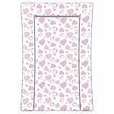 Linens Limited Hearts Changing Mat, Pink