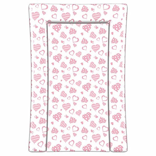 Linens Limited Hearts Changing Mat, Pink
