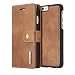 Armor DG MING Apple iPhone 6s Flip Cover Vintage Genuine Leather Wallet Case Flip cover Magnetic Detachable Leather Back Cover 3 Card Slots 1 Cash Slot Removable Cover Case with Card Holder for Apple iPhone 6s (Tan brown) RS.1500.00