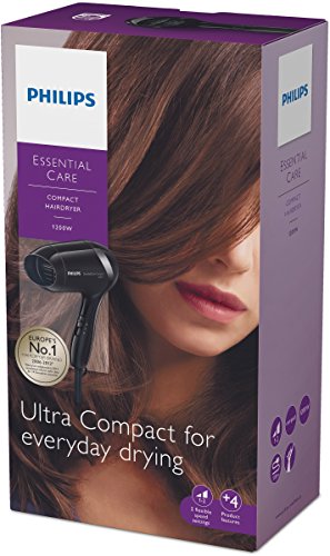 Philips EssentialCare Reisehaartrockner BHD001/00, 1200 Watt, schwarz - 4
