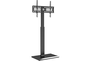 FITUEYES Support TV sur Pied en Fer pour écran de 50 à 80 Pouces LCD LED OLED ALED Plasma- Pivotant 70°- Pied TV 8 Réglages en Hauteur - Charge Max 50 KG - VESA Max 800×400 mm